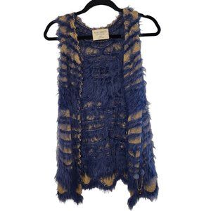 Elisa Cavaletti Blue and Gold Vest UK Size 8